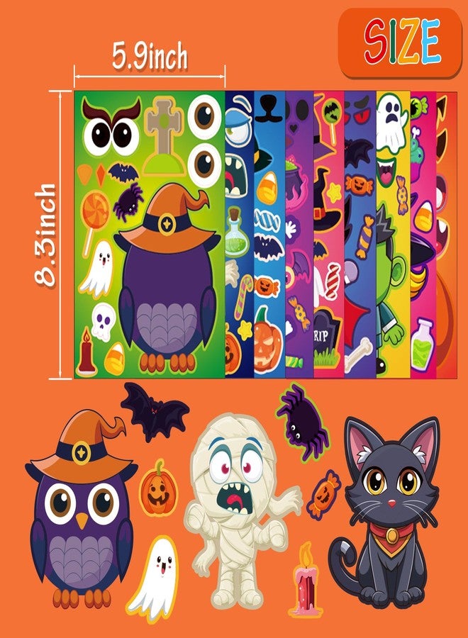 Thuodo Halloween Stickers for Kids 36 Sheets Halloween Characters Stickers Mix and Match Crafts Party Favors Trick or Treat Goodie Bag Fillers Classroom Prizes Party Game Activities Supplies - Image 2